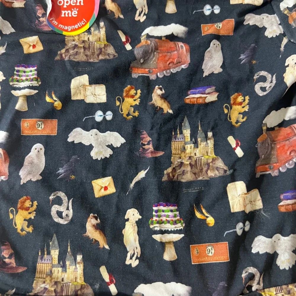 Magnetic Me Harry Potter Modal Elastane Magnetic Pajamas Gray White 6Y NWT